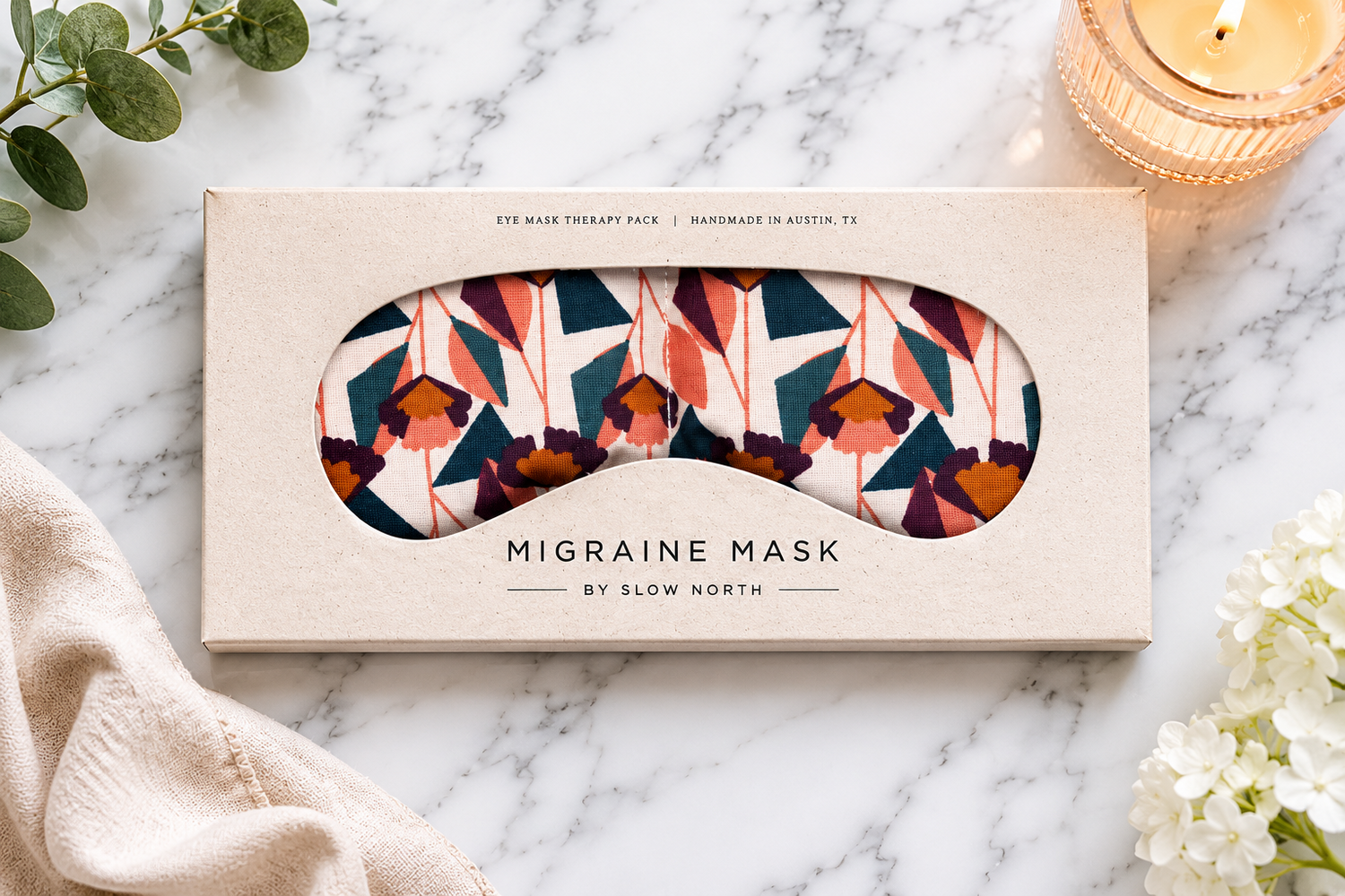 Eye Mask - Blush Florence | Spa Eye Pillow, Weighted