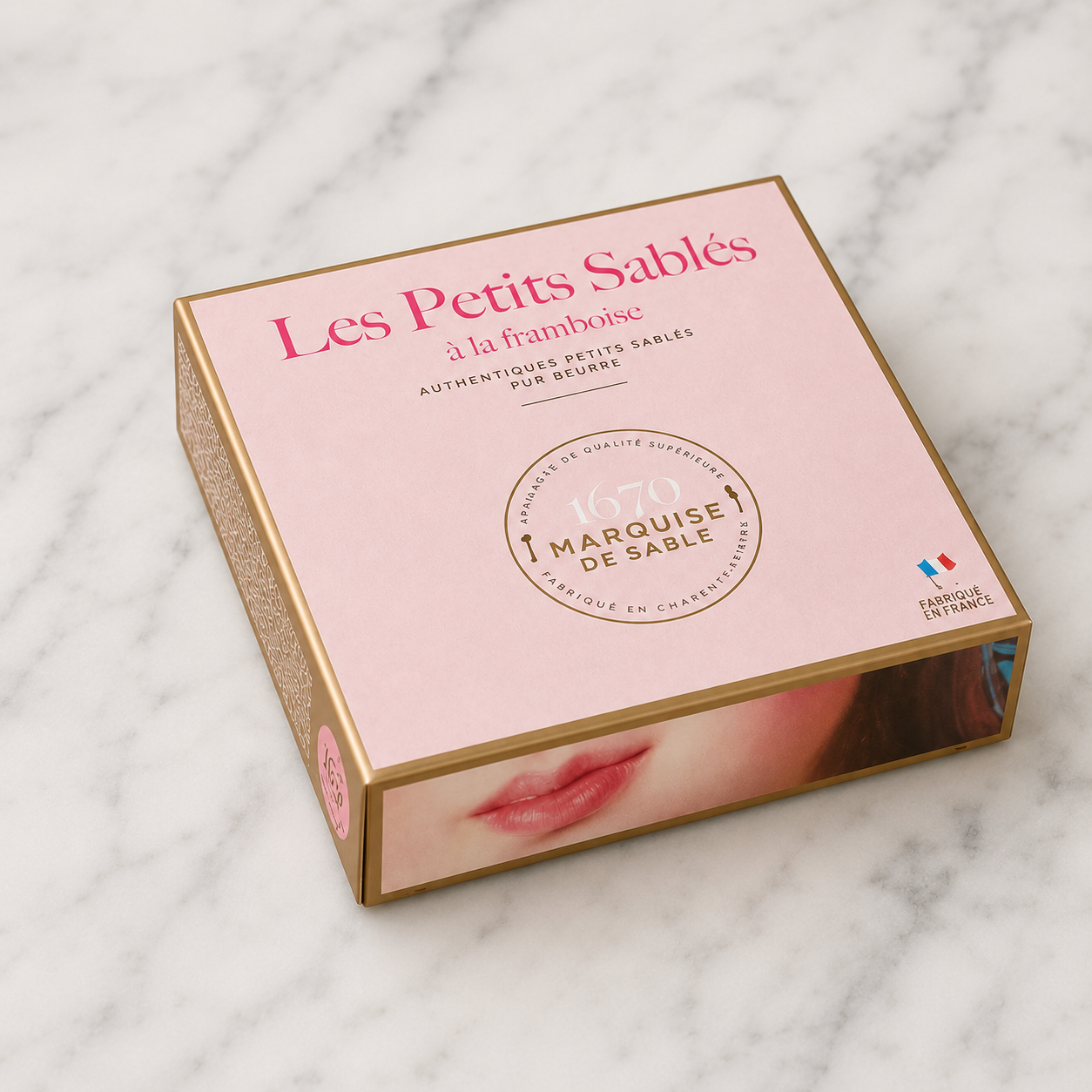La Sablesienne Shortbread Cookies with Raspberry 3.5oz