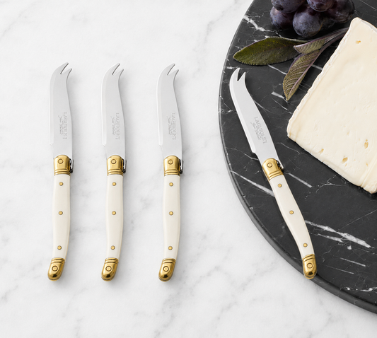 Jean Dubost Single Mini Spreader Ivory with Brass Detail