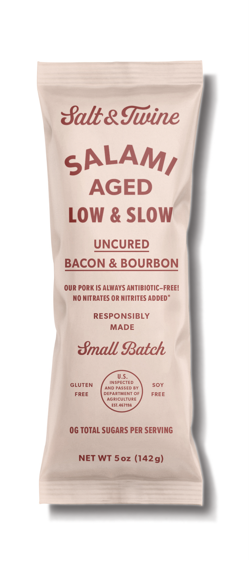 Salt & Twine uncured Bacon & Bourbon Salami