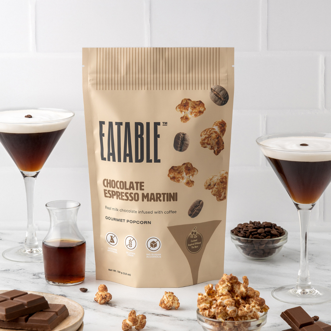 Chocolate Espresso Martini ☕️ Gourmet Milk Chocolate Popcorn
