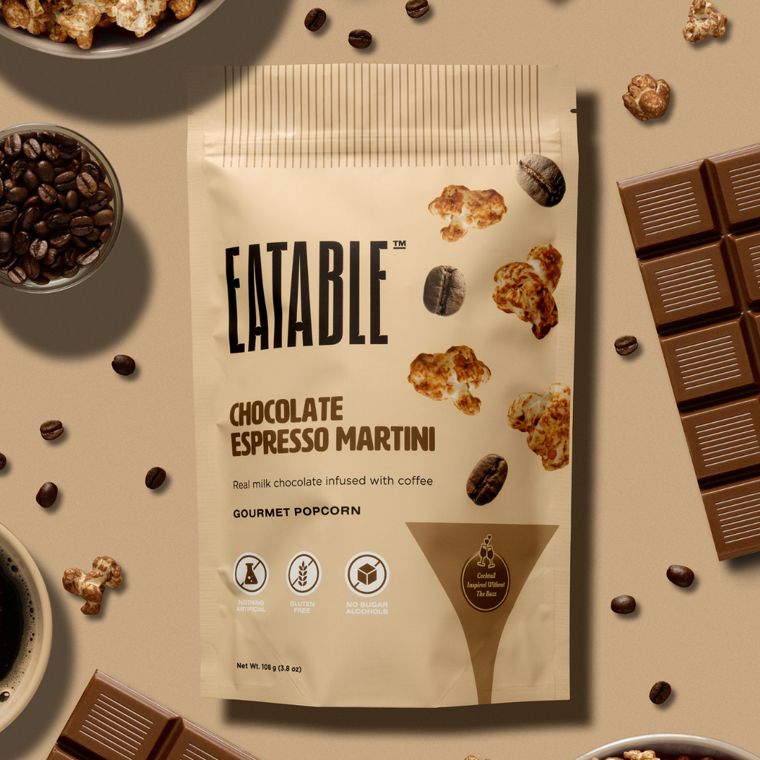 Chocolate Espresso Martini ☕️ Gourmet Milk Chocolate Popcorn