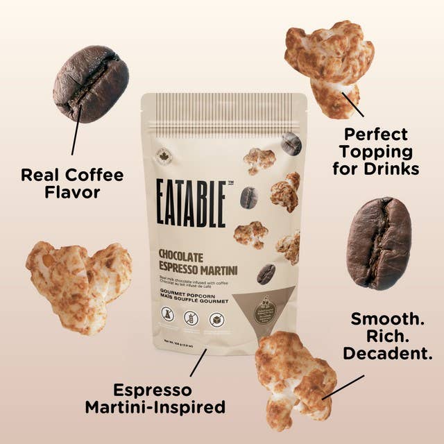 Chocolate Espresso Martini ☕️ Gourmet Milk Chocolate Popcorn