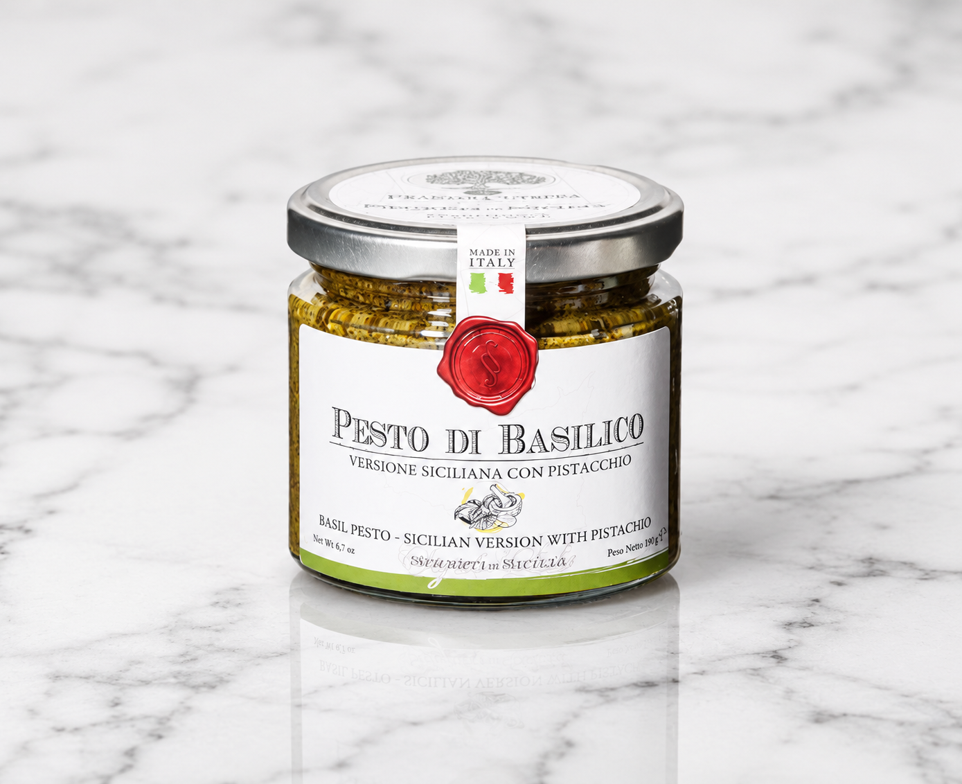 Basil Pesto- Sicilian Version with Pistachio