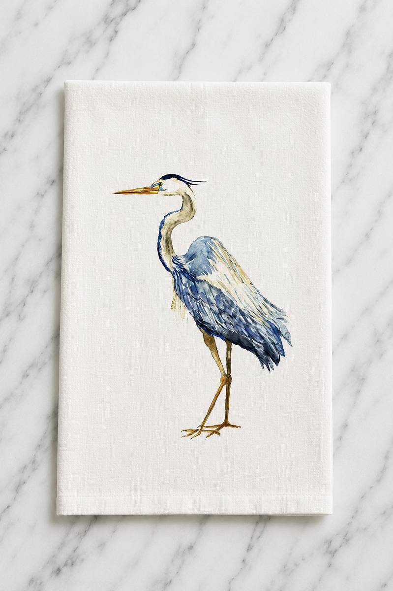 Blue Heron Tea Towel