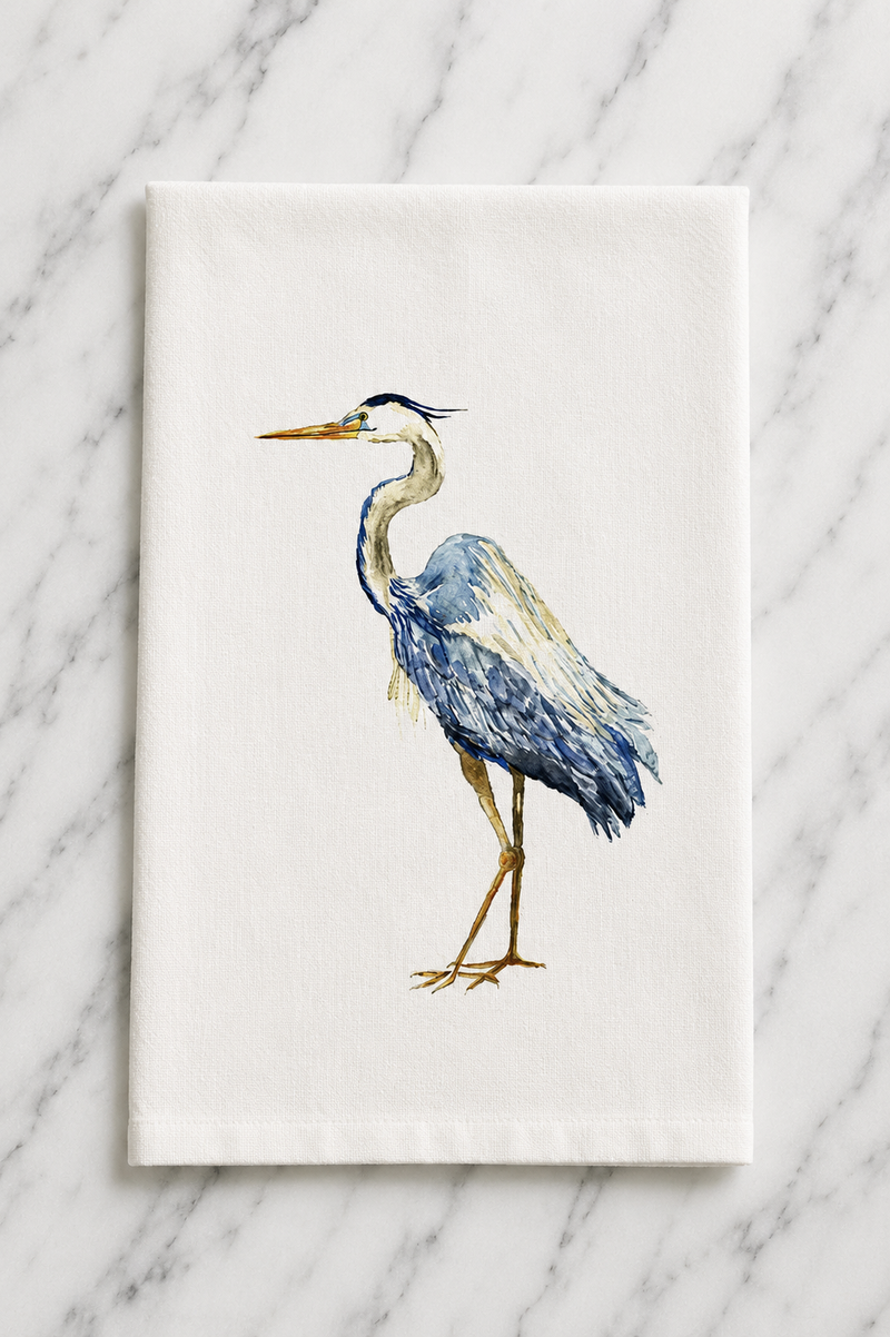 Blue Heron Tea Towel