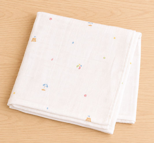 Organic Muslin Swaddle - Beach