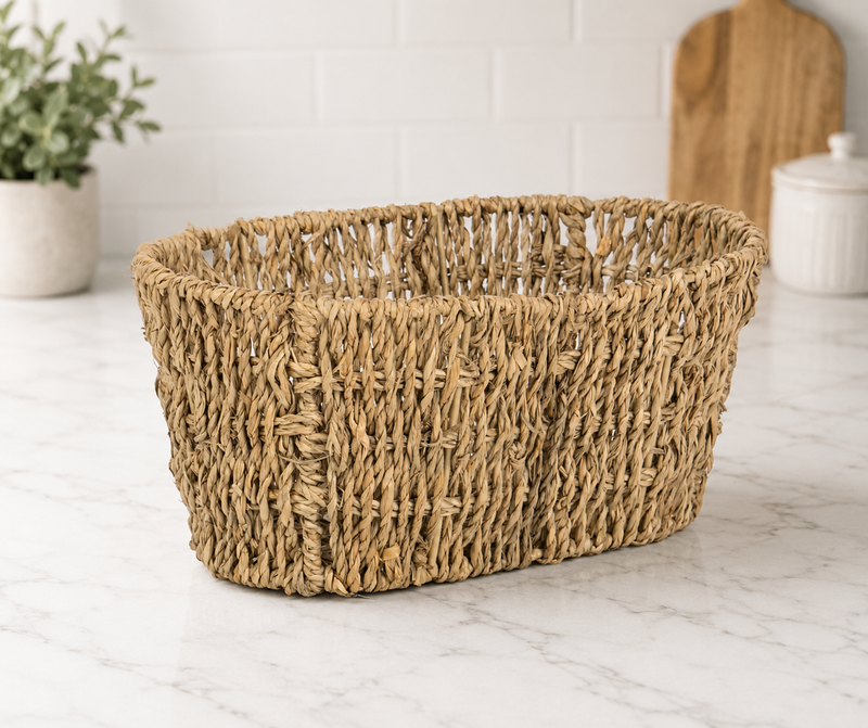 Oval Seagrass Tub Basket