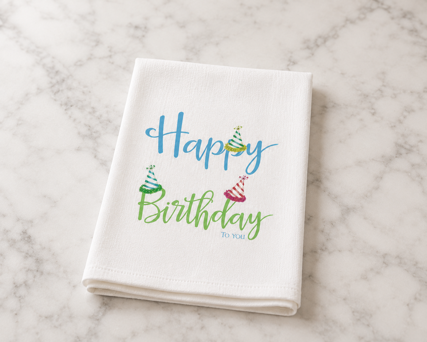 Birthday Hat Tea Towel