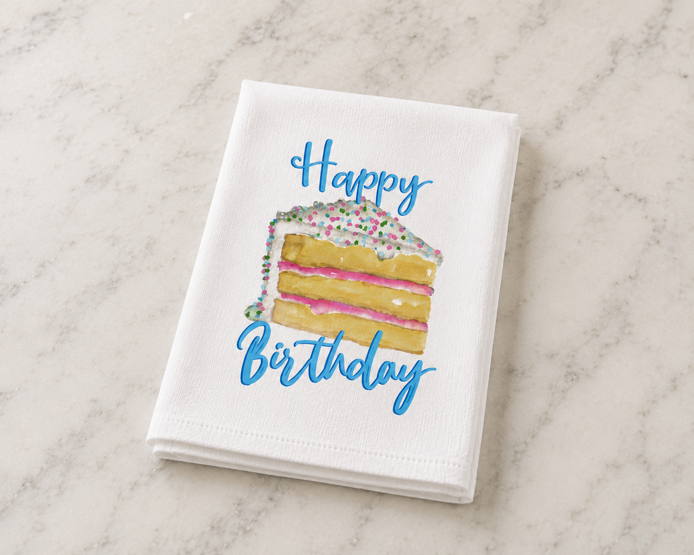 Birthday Cake Tea Towel