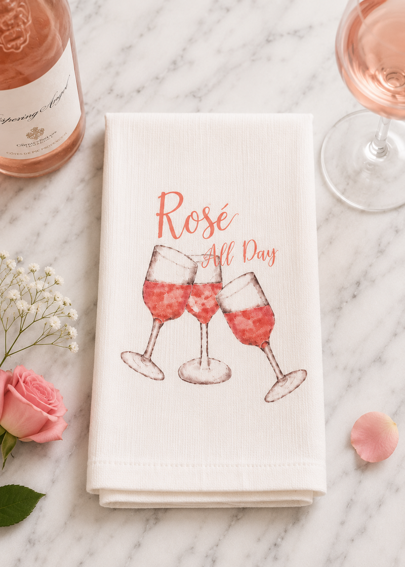 Rose all Day Tea Towel
