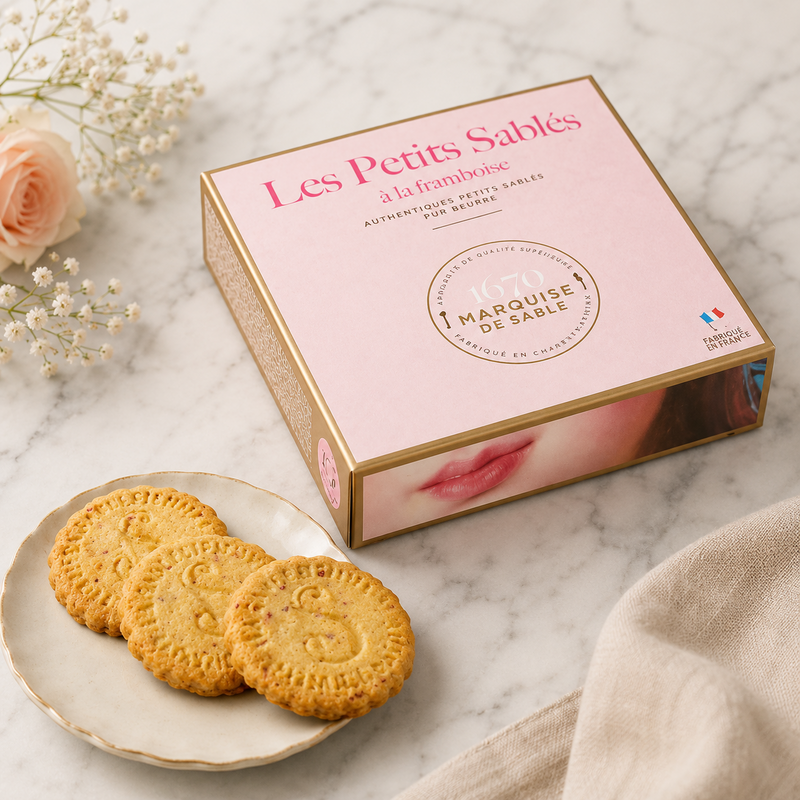 La Sablesienne Shortbread Cookies with Raspberry 3.5oz