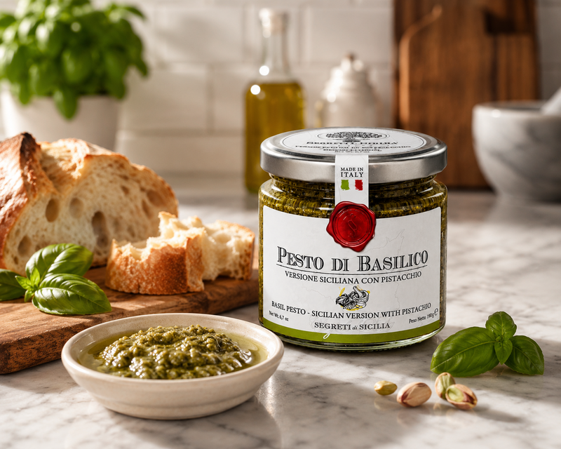 Basil Pesto- Sicilian Version with Pistachio