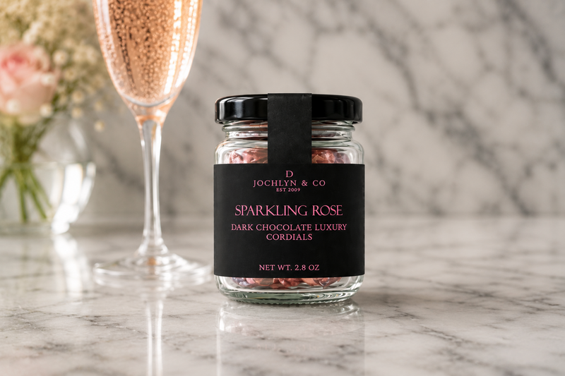 Sparkling Rose Dark Chocolate Liqueur