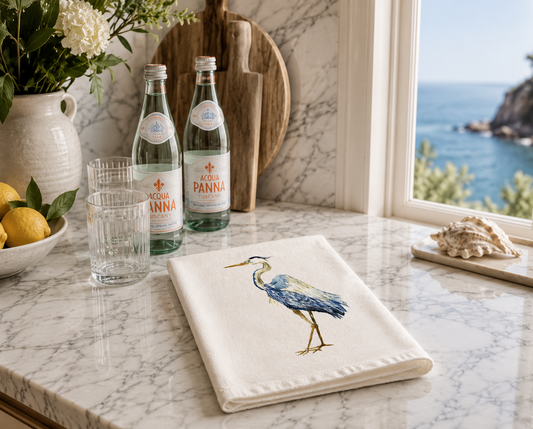 Blue Heron Tea Towel