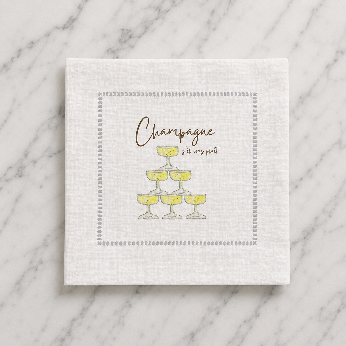 Champagne s'il Vous Plait Cocktail Napkins