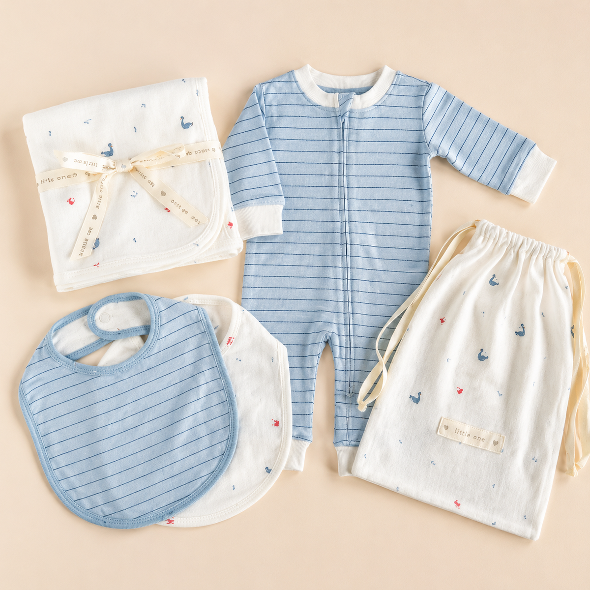 Layette Set, Nautical + Waves (0-3 months)