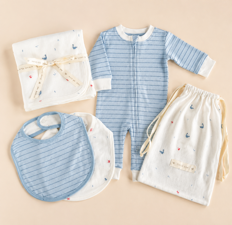 Layette Set, Nautical + Waves -0-3 months
