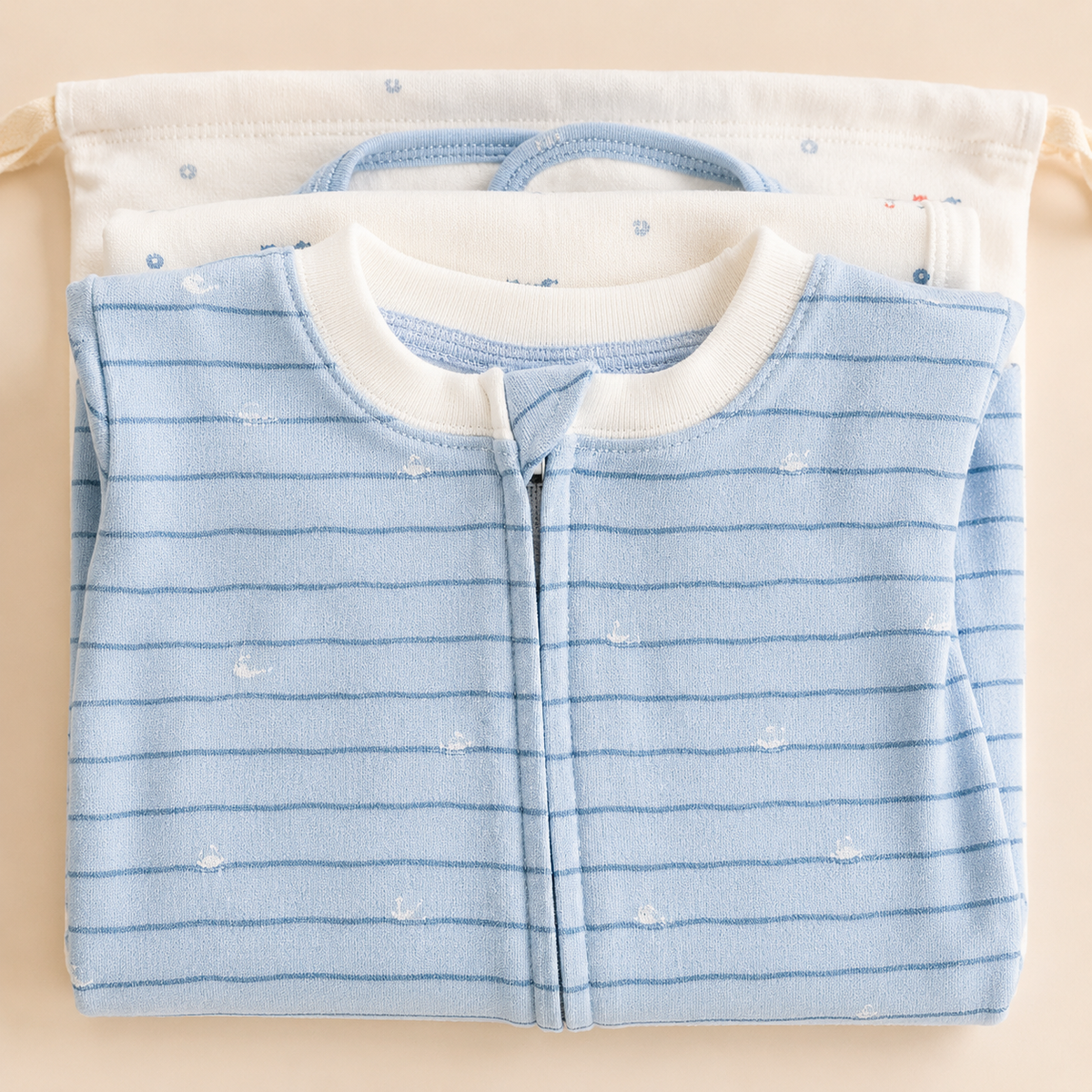 Layette Set, Nautical + Waves (0-3 months)