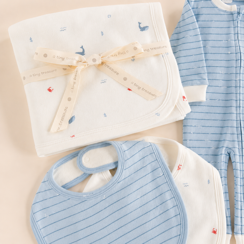Layette Set, Nautical + Waves -0-3 months