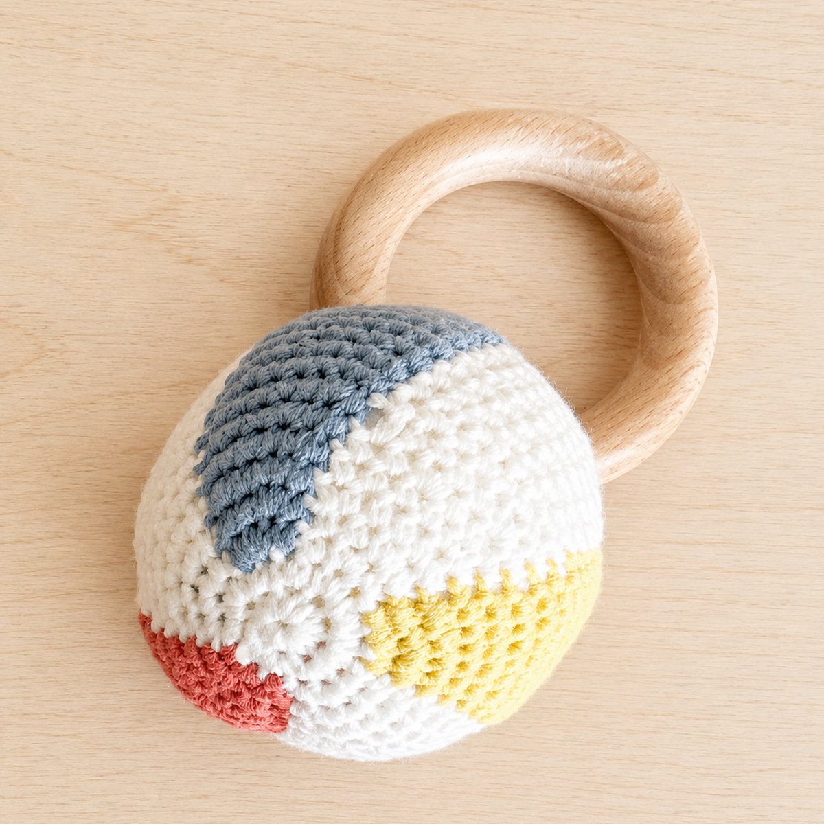 Cotton Crochet Rattle Teether Beach Ball