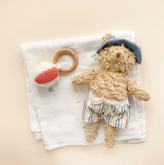 Eddie Bear Beach Plush Toy