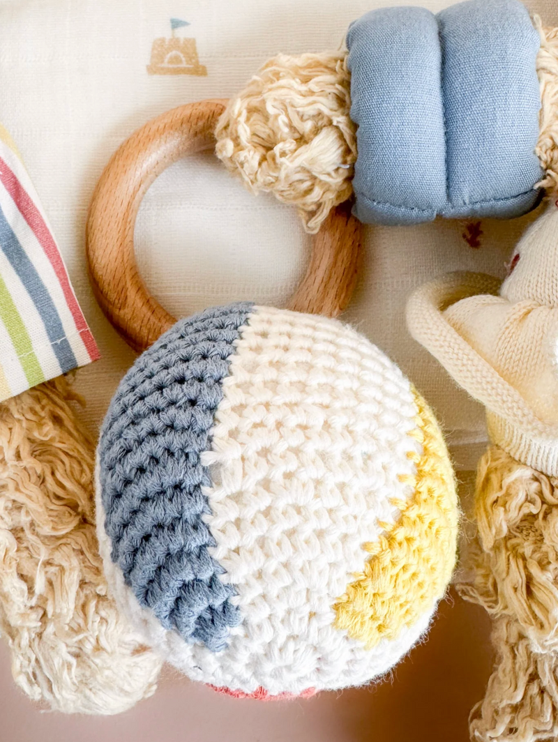 Cotton Crochet Rattle Teether Beach Ball