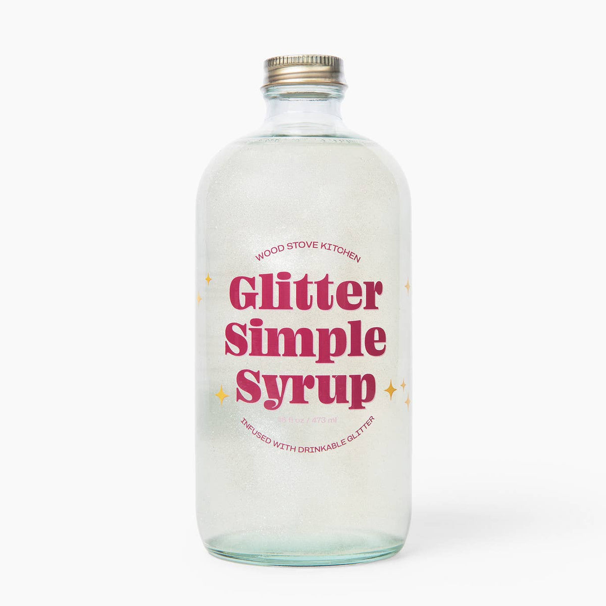 Glitter Simple Syrup, 16 fl oz with Edible Glitter