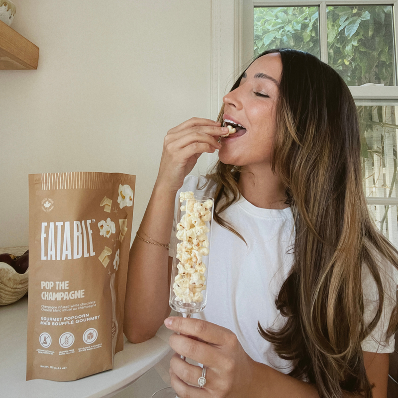Pop the Champagne 🍾 Gourmet White Chocolate Popcorn